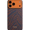 Карбонов Калъф с MagSafe Pitaka Edge Breath of Veins за iPhone 17 Pro  – Burning Orange
