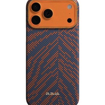 Карбонов Калъф с MagSafe Pitaka Edge Breath of Veins за iPhone 17 Pro  – Burning Orange