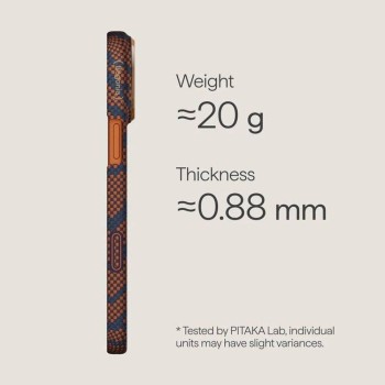 Карбонов Калъф с MagSafe Pitaka Edge Breath of Veins за iPhone 17 Pro  – Burning Orange