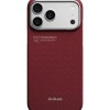 Карбонов Калъф с MagSafe Pitaka Edge Harvard Case за iPhone 17 Pro – Crimson