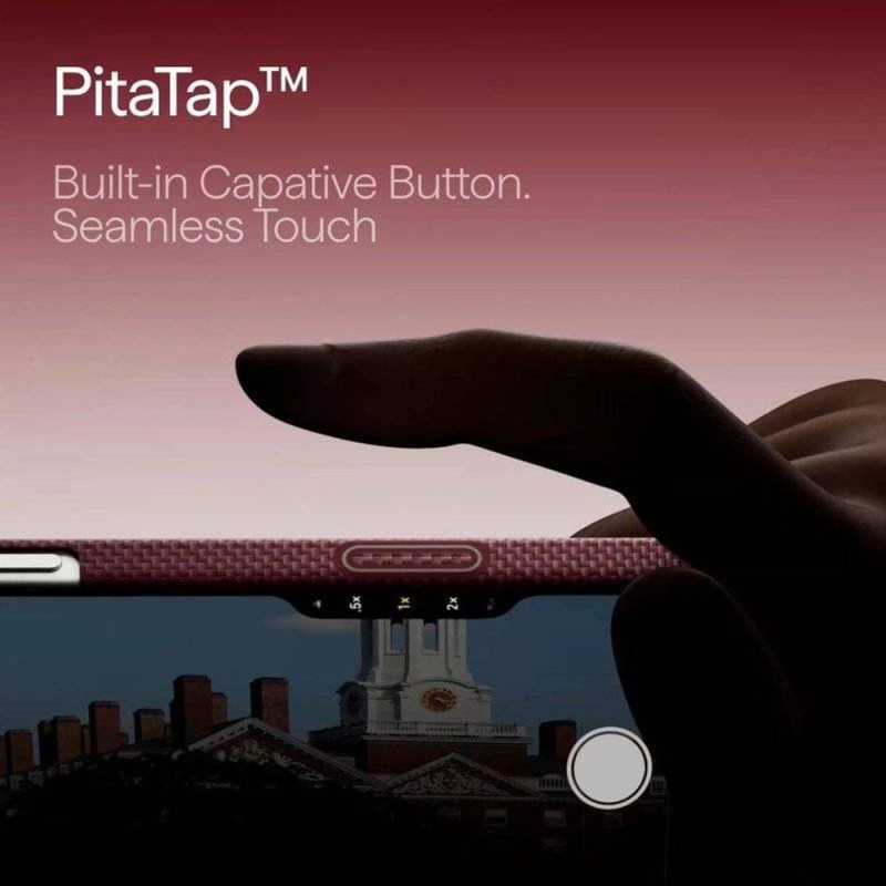 Карбонов Калъф с MagSafe Pitaka Edge Harvard Case за iPhone 17 Pro – Crimson -