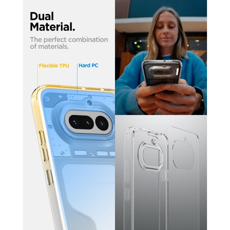 Прозрачен Кейс Spigen Ultra Hybrid за Nothing Phone 4a – Crystal Clear - SPIGEN ULTRA HYBRID NOTHING PHONE 4A