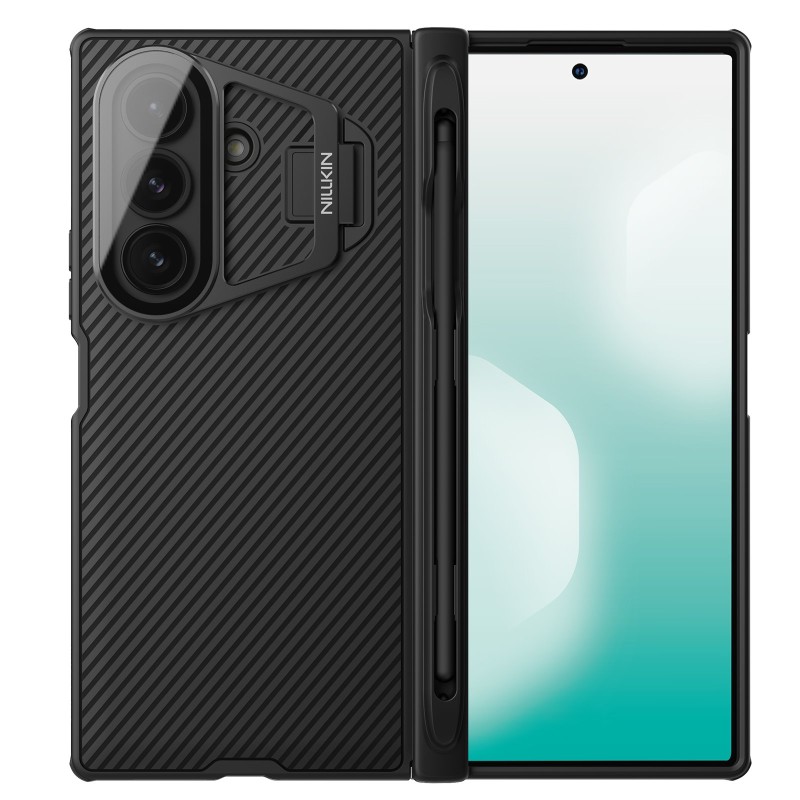 Удароустойчив Калъф Nillkin CamShield Prop за Samsung Galaxy Z Fold 7 – Сгъваем Капак за Камера / Стойка и Място за S Pen - Смарт джаджи Удароустойчив Калъф Nillkin CamShield Prop за Samsung Galaxy Z Fold 7 – Сгъваем Капак за Камера / Стойка и Място за S Pen -