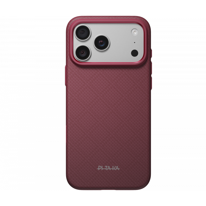 Карбонов Калъф с MagSafe Pitaka Summa Case за iPhone 18 Pro Max – Burgundy (Argyle) 03 - Смарт джаджи Карбонов Калъф с MagSafe Pitaka Summa Case за iPhone 18 Pro Max – Burgundy (Argyle) 03 -