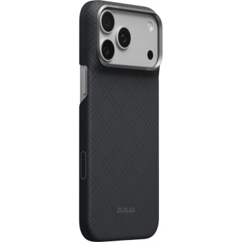 Карбонов Калъф с MagSafe Pitaka Edge Case за iPhone 18 Pro – Lava Black (Argyle) 01