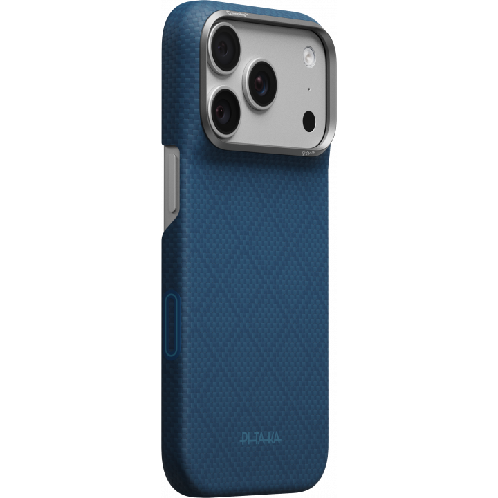 Карбонов Калъф с MagSafe Pitaka Edge Case за iPhone 18 Pro Max – Abyss Blue (Argyle) 03 -