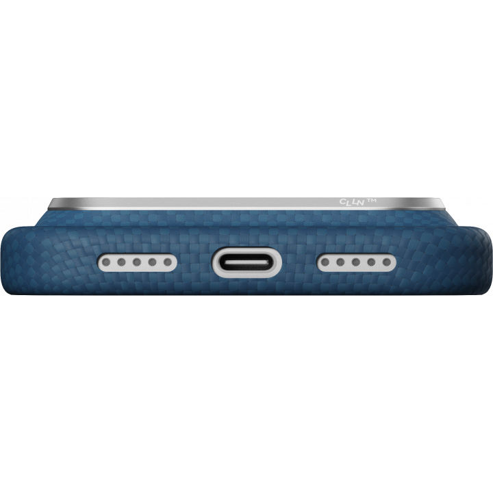 Карбонов Калъф с MagSafe Pitaka Edge Case за iPhone 18 Pro Max – Abyss Blue (Argyle) 03 -
