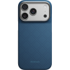 Карбонов Калъф с MagSafe Pitaka Edge Case за iPhone 18 Pro Max – Abyss Blue (Argyle) 03 -