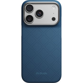 Карбонов Калъф с MagSafe Pitaka Edge Case за iPhone 18 Pro Max – Abyss Blue (Argyle) 03