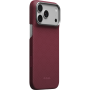 Карбонов Калъф с MagSafe Pitaka Edge Case за iPhone 18 Pro Max – Burgundy (Argyle) 02