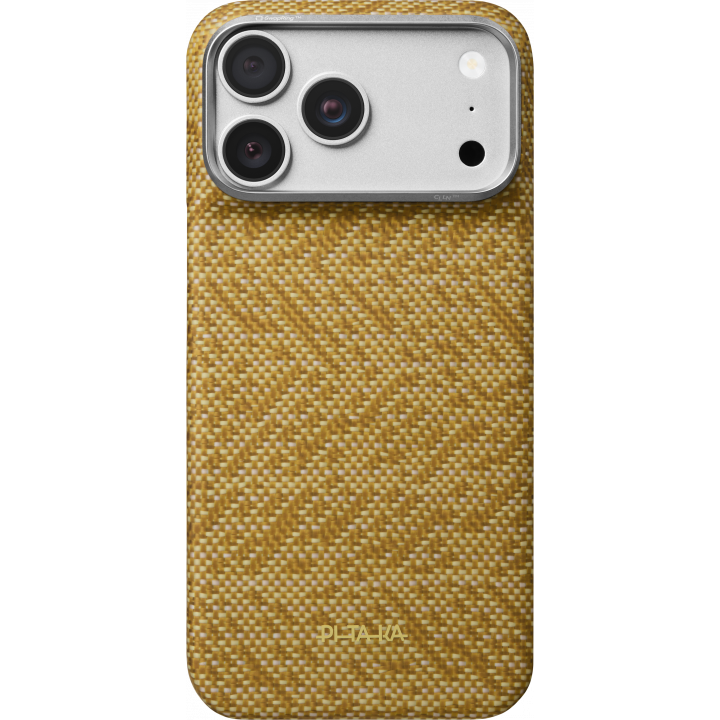 Карбонов Калъф с MagSafe Pitaka Edge Case Wind Over Wheat за iPhone 18 Pro Max  / 17 Pro Max – Golden Drift 01 -