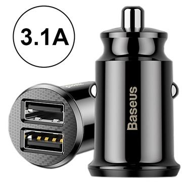 12V BASEUS 15.5W, 2xUSB-A, 3.1A, Grain Car (CCALL-ML01) - Зарядно за кола 12V BASEUS 15.5W, 2xUSB-A, 3.1A, Grain Car (CCALL-ML01) - 12V BASEUS 15.5W, 2xUSB-A, 3.1A, Grain Car (CCALL-ML01)