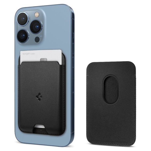 Spigen Valentinus MagSafe Card Holder - кожен портфейл за прикрепяне към iPhone с MagSafe - Калъфи Apple Spigen Valentinus MagSafe Card Holder - кожен портфейл за прикрепяне към iPhone с MagSafe - Spigen Valentinus MagSafe Card Holder - кожен портфейл за прикре