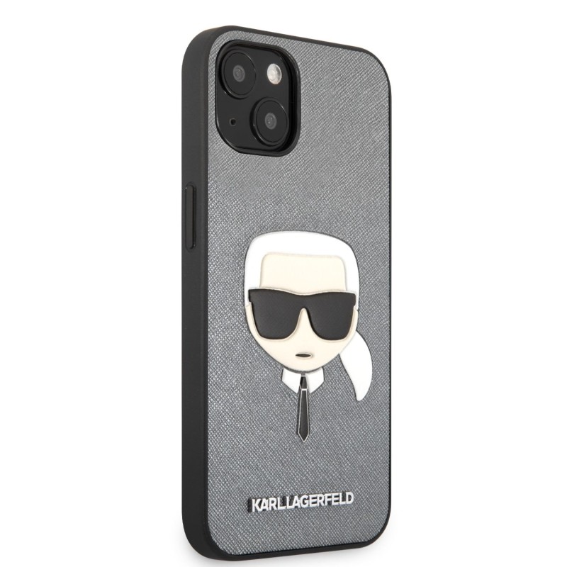 Karl Lagerfeld Saffiano Karl Head Leather Case - дизайнерски кожен кейс за iPhone 13 Pro - iPhone 13/13 Pro Karl Lagerfeld Saffiano Karl Head Leather Case - дизайнерски кожен кейс за iPhone 13 Pro - Karl Lagerfeld Saffiano Karl Head Leather Case - дизайнерски кож