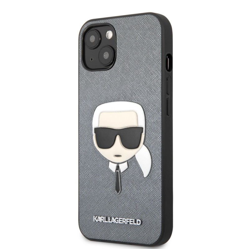 Karl Lagerfeld Saffiano Karl Head Leather Case - дизайнерски кожен кейс за iPhone 13 Pro - iPhone 13/13 Pro Karl Lagerfeld Saffiano Karl Head Leather Case - дизайнерски кожен кейс за iPhone 13 Pro - Karl Lagerfeld Saffiano Karl Head Leather Case - дизайнерски кож