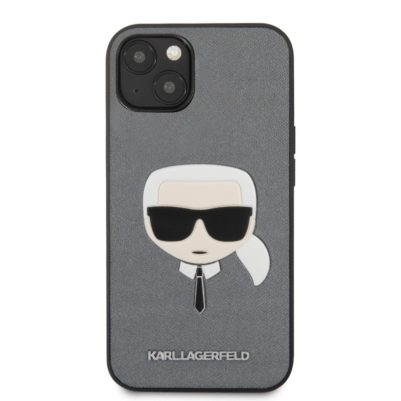 Karl Lagerfeld Saffiano Karl Head Leather Case - дизайнерски кожен кейс за iPhone 13 Pro - iPhone 13/13 Pro Karl Lagerfeld Saffiano Karl Head Leather Case - дизайнерски кожен кейс за iPhone 13 Pro - Karl Lagerfeld Saffiano Karl Head Leather Case - дизайнерски кож