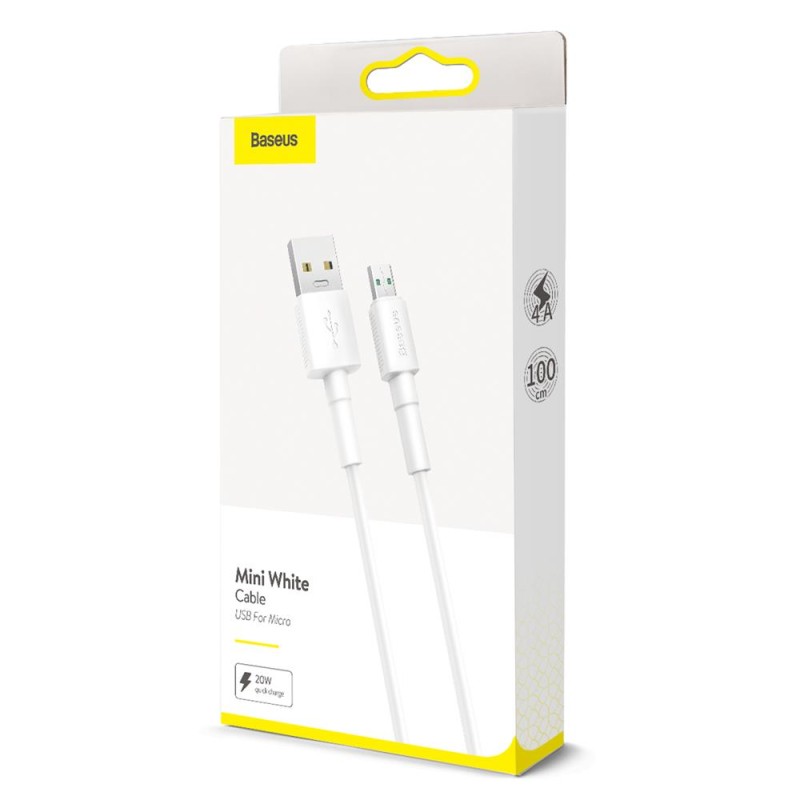 Кабел USB - Micro USB,Baseus, 2.4A, 1м - Кабел USB - Micro USB Кабел USB - Micro USB,Baseus, 2.4A, 1м - Кабел USB - Micro USB,Baseus, 2.4A, 1м