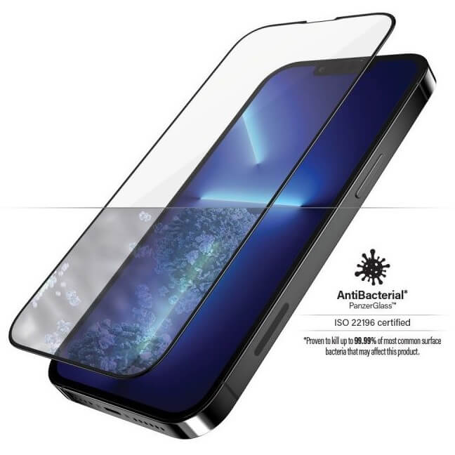 Стъклен протектор за iPhone 13 Mini, PANZERGlass Antibacterial - iPhone 13 Mini Стъклен протектор за iPhone 13 Mini, PANZERGlass Antibacterial - Стъклен протектор за iPhone 13 Mini, PANZERGlass Antibacterial