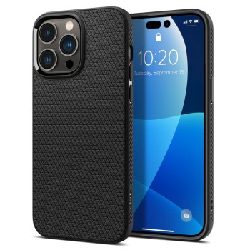 Противоударен Калъф за iPhone 14 Pro, SPIGEN Liquid Air Case,Черен