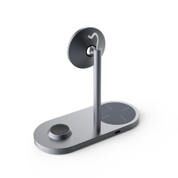 Безжично зарядно устройство TECH-PROTECT 3IN1 MAGNETIC MAGSAFE WIRELESS CHARGER,GREY Безжично зарядно устройство TECH-PROTECT 3IN1 MAGNETIC MAGSAFE WIRELESS CHARGER,GREY