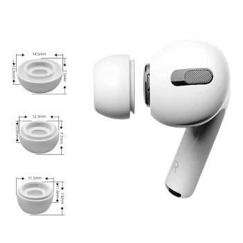 Силиконови тапички TECH-PROTECT EAR TIPS 3-PACK APPLE AIRPODS PRO WHITE