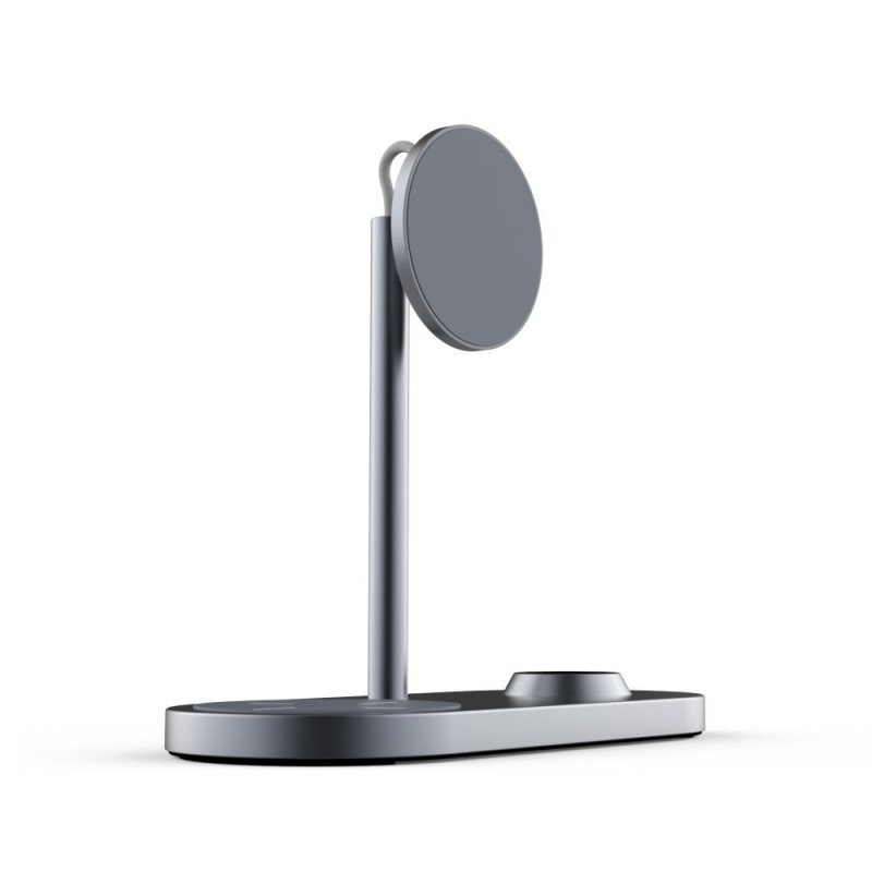 Безжично зарядно устройство TECH-PROTECT 3IN1 MAGNETIC MAGSAFE WIRELESS CHARGER,GREY - Wireless Безжично зарядно устройство TECH-PROTECT 3IN1 MAGNETIC MAGSAFE WIRELESS CHARGER,GREY - Безжично зарядно устройство TECH-PROTECT 3IN1 MAGNETIC MAGSAFE W