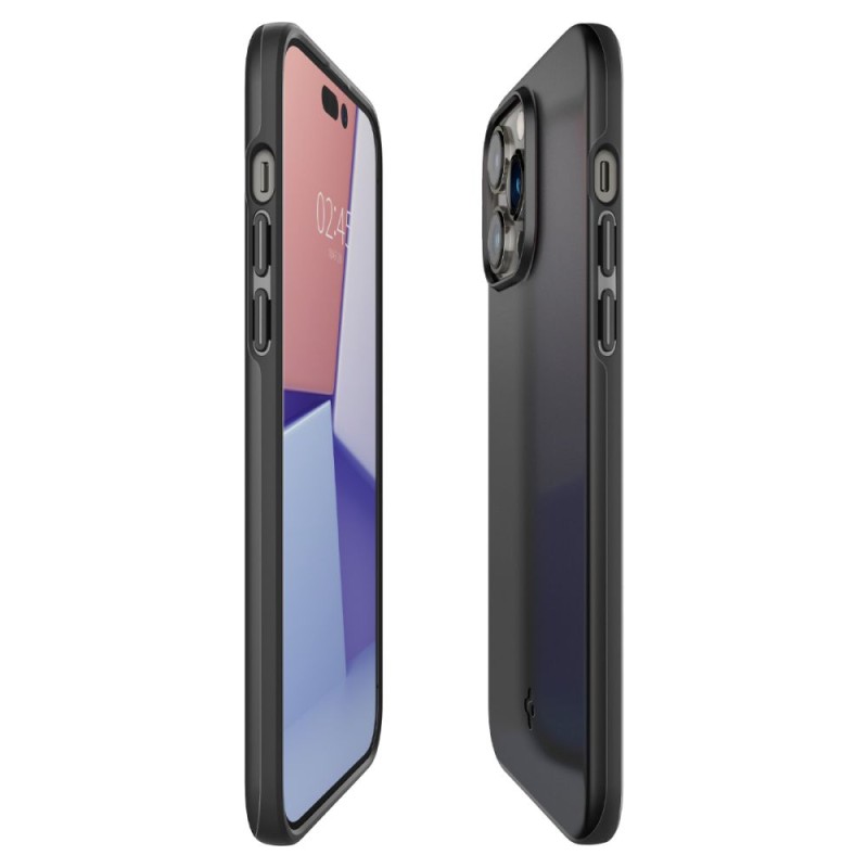 Противоударен Калъф за Spigen Thin Fit iPhone 14 Pro Max Black - iPhone 14 Pro Max Противоударен Калъф за Spigen Thin Fit iPhone 14 Pro Max Black - Противоударен Калъф за Spigen Thin Fit iPhone 14 Pro Max Black