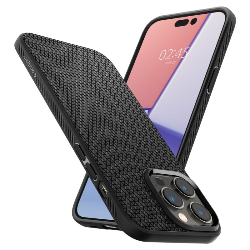 Противоударен Калъф за iPhone 14 Pro Max, SPIGEN Liquid Air Case,Черен - iPhone 14 Pro Max Противоударен Калъф за iPhone 14 Pro Max, SPIGEN Liquid Air Case,Черен - Противоударен Калъф за iPhone 14 Pro Max, SPIGEN Liquid Air Case