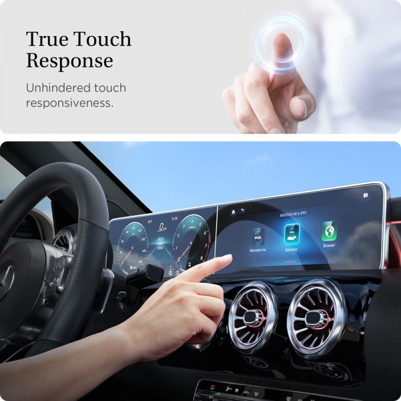 Spigen Tempered Glass GLAS.tR EZ Fit - висококачествено стъкло за дисплея на мултимедията на MERCEDES A-CLASS 2020 / 2021 - Протектори Spigen Tempered Glass GLAS.tR EZ Fit - висококачествено стъкло за дисплея на мултимедията на MERCEDES A-CLASS 2020 / 2021 - Spigen Tempered Glass GLAS.tR EZ Fit - висококачествено стъкло з