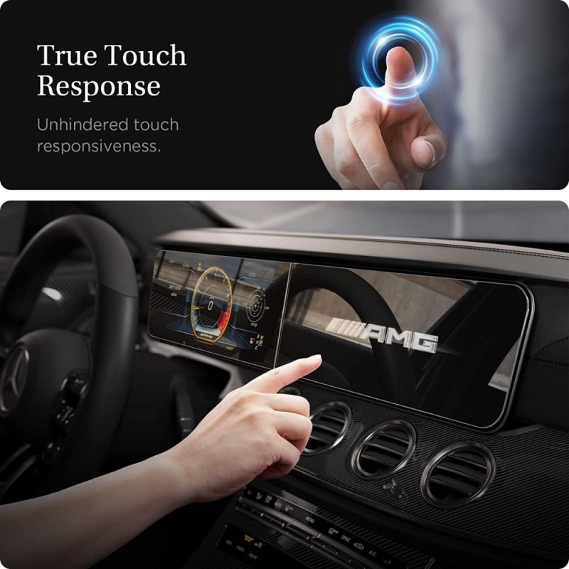 Spigen Tempered Glass GLAS.tR EZ Fit - висококачествено стъкло за дисплея на мултимедията на MERCEDES E-CLASS 2020 / 2021(прозрачно) - Протектори Spigen Tempered Glass GLAS.tR EZ Fit - висококачествено стъкло за дисплея на мултимедията на MERCEDES E-CLASS 2020 / 2021(прозрачно) - Spigen Tempered Glass GLAS.tR EZ Fit - висококачествено стъкло з