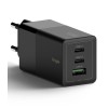 Зарядно устройство RINGKE GAN 3-PORT NETWORK CHARGER 65W BLACK - Зарядно за стена Зарядно устройство RINGKE GAN 3-PORT NETWORK CHARGER 65W BLACK - Зарядно устройство RINGKE GAN 3-PORT NETWORK CHARGER 65W BLACK