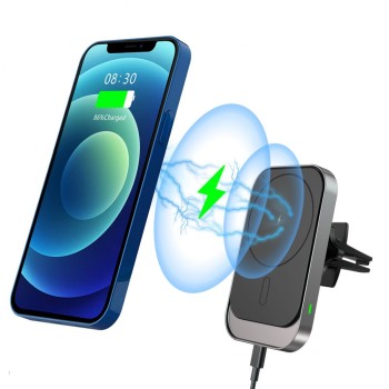 Безжично зарядноTech-Protect CW19 Magnetic Magsafe със стойка за кола