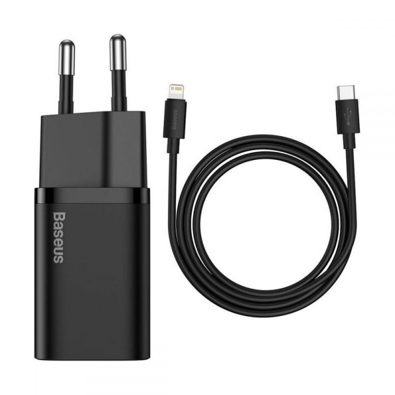Зарядно устройство Baseus Super Si Quick Charger 1C 20W+ lightning кабел - Зарядно устройство Baseus Super Si Quick Charger 1C 20W+ lightni