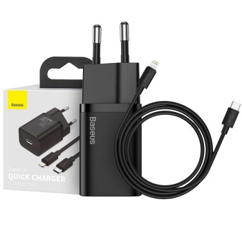 Зарядно устройство Baseus Super Si Quick Charger 1C 20W+ lightning кабел
