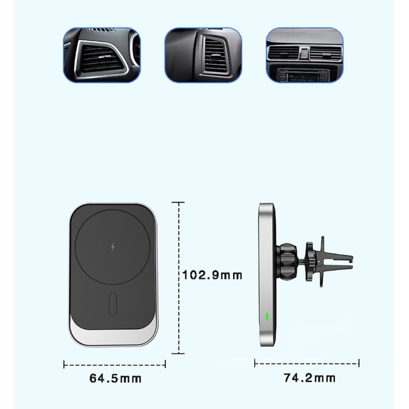 Безжично зарядноTech-Protect CW19 Magnetic Magsafe със стойка за кола - Wireless Безжично зарядноTech-Protect CW19 Magnetic Magsafe със стойка за кола - Безжично зарядноTech-Protect CW19 Magnetic Magsafe със стойка за