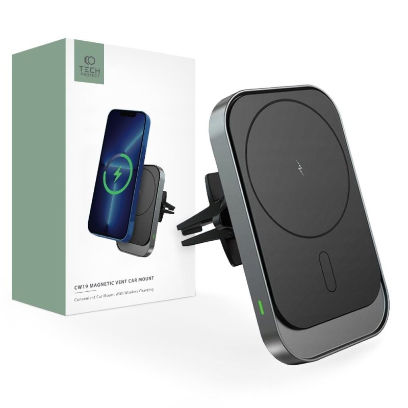 Безжично зарядноTech-Protect CW19 Magnetic Magsafe със стойка за кола - Wireless Безжично зарядноTech-Protect CW19 Magnetic Magsafe със стойка за кола - Безжично зарядноTech-Protect CW19 Magnetic Magsafe със стойка за
