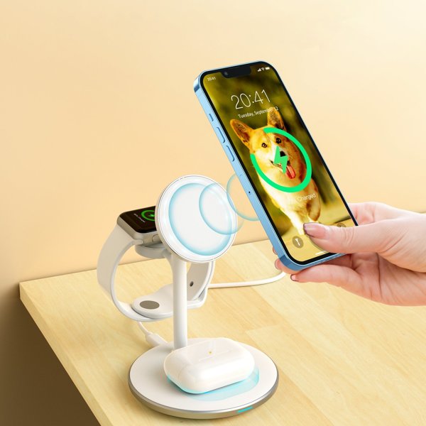 Choetech Магнитно безжично зарядно 3 в 1 - Choetech Магнитно безжично зарядно 3 в 1