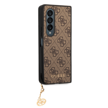 Guess 4G Charms Collection Hard Case - дизайнерски кожен кейс за Samsung Galaxy Z Fold 4