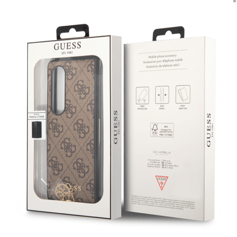 Guess 4G Charms Collection Hard Case - дизайнерски кожен кейс за Samsung Galaxy Z Fold 4 - Калъфи Samsung Z Guess 4G Charms Collection Hard Case - дизайнерски кожен кейс за Samsung Galaxy Z Fold 4 - Guess 4G Charms Collection Hard Case - дизайнерски кожен кейс за