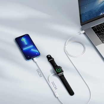 Joyroom USB Type C 20W PD кабел с индуктивно зарядно за Apple Watch 1.5m Joyroom USB Type C 20W PD кабел с индуктивно зарядно за Apple Watch 1.5m