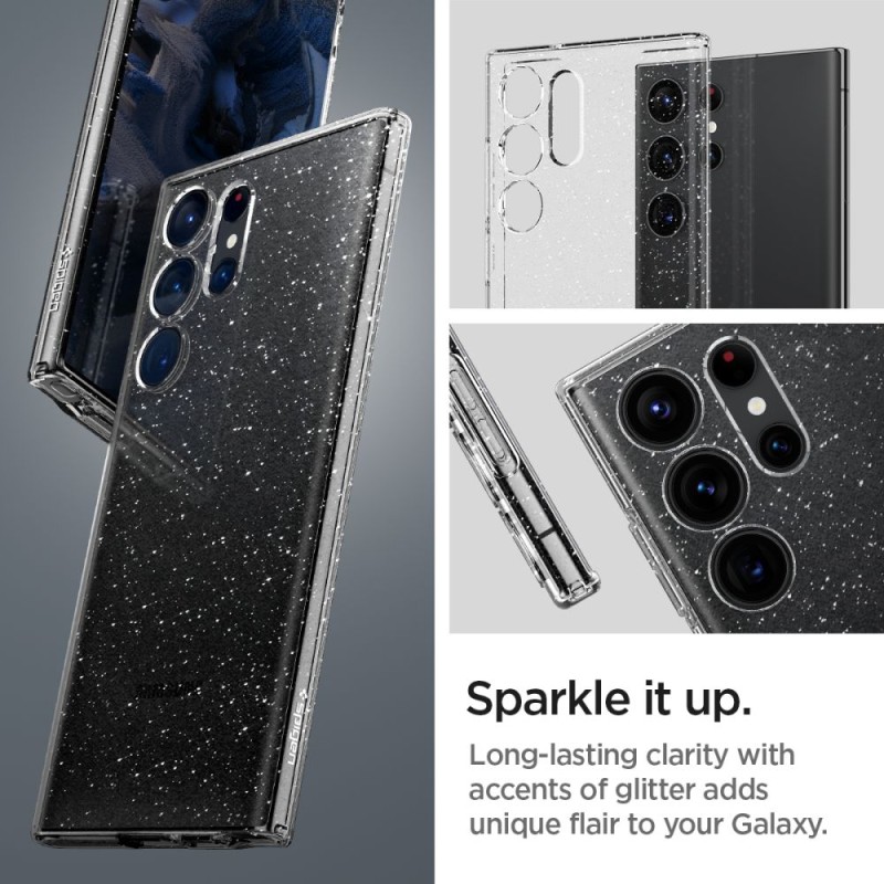 Блестящ калъф за Samsung Galaxy S23 Ultra Spigen Liquid Crystal Glitter - Samsung S Блестящ калъф за Samsung Galaxy S23 Ultra Spigen Liquid Crystal Glitter - Блестящ калъф за Samsung Galaxy S23 Ultra Spigen Liquid Crystal