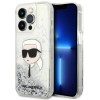 Karl Lagerfeld Glitter Karl Head калъф за iPhone 14 Pro 6.1", сребрист