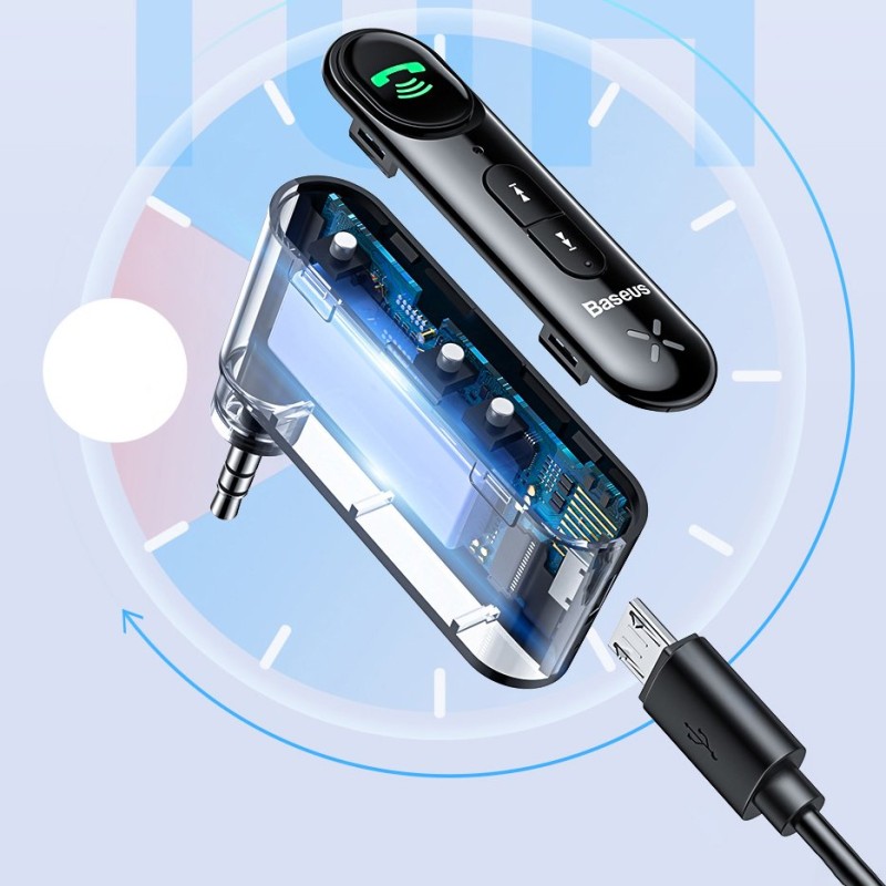 Baseus Qiyin Bluetooth Audio Receiver (WXQY-01) - аудио адаптер - Адаптери Baseus Qiyin Bluetooth Audio Receiver (WXQY-01) - аудио адаптер - Baseus Qiyin Bluetooth Audio Receiver (WXQY-01) - аудио адаптер