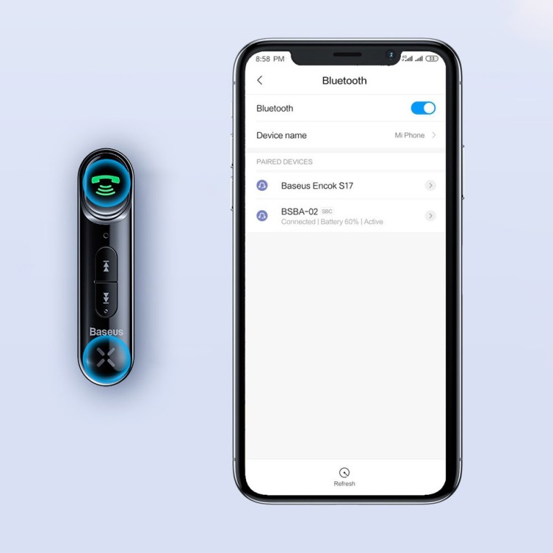 Baseus Qiyin Bluetooth Audio Receiver (WXQY-01) - аудио адаптер - Адаптери Baseus Qiyin Bluetooth Audio Receiver (WXQY-01) - аудио адаптер - Baseus Qiyin Bluetooth Audio Receiver (WXQY-01) - аудио адаптер