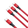 Baseus Rapid 3in1 USB Cable - универсален USB-C кабел с Lightning, microUSB и USB-C конектори (150 см) - Кабел Type-C - Lightning Baseus Rapid 3in1 USB Cable - универсален USB-C кабел с Lightning, microUSB и USB-C конектори (150 см) - Baseus Rapid 3in1 USB Cable - универсален USB-C кабел с Lightnin