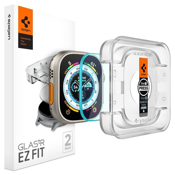 Spigen протектор за Apple Watch Ultra 49mm, прозрачен, 2 броя - Apple Spigen протектор за Apple Watch Ultra 49mm, прозрачен, 2 броя - Spigen протектор за Apple Watch Ultra 49mm, прозрачен, 2 броя