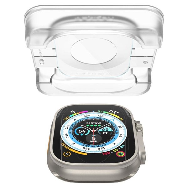 Spigen протектор за Apple Watch Ultra 49mm, прозрачен, 2 броя - Apple Spigen протектор за Apple Watch Ultra 49mm, прозрачен, 2 броя - Spigen протектор за Apple Watch Ultra 49mm, прозрачен, 2 броя