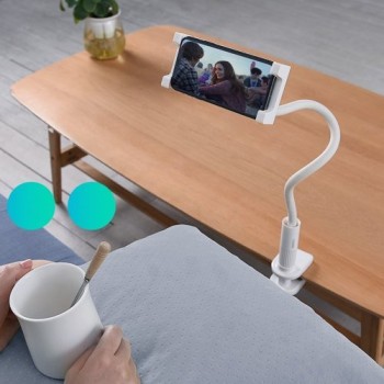 Безжично зарядно Choetech- поставка за бюро, за телефон, с чупещо се рамо, с безжично зареждане, Qi, 15W, бял Безжично зарядно Choetech- поставка за бюро, за телефон, с чупещо се рамо, с безжично зареждане, Qi, 15W, бял
