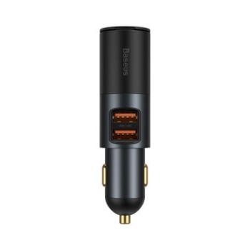 Baseus Cigarette Lighter -бързо зарядно за кола с 2xUSB изходи и извод за запалка Baseus Cigarette Lighter -бързо зарядно за кола с 2xUSB изходи и извод за запалка