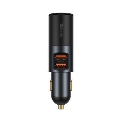 Baseus Cigarette Lighter -бързо зарядно за кола с 2xUSB изходи и извод за запалка - Зарядно за кола Baseus Cigarette Lighter -бързо зарядно за кола с 2xUSB изходи и извод за запалка - Baseus Cigarette Lighter -бързо зарядно за кола с 2xUSB изходи и